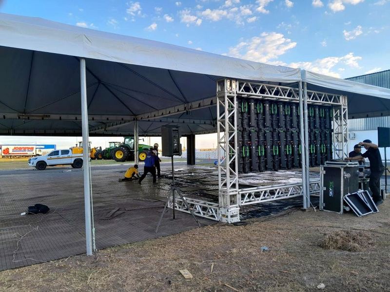 Palco com painel de LED
